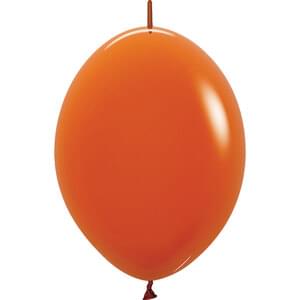 12" DELUXE SUNSET ORANGE LINK-O-LOON - 50 CT