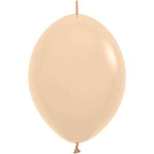 12" PASTEL MATTE MALIBU PEACH LINK-O-LOON - 50 CT