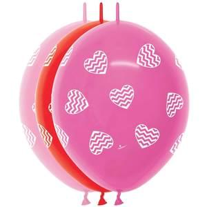 12" CHEVRON HEARTS LINK-O-LOON