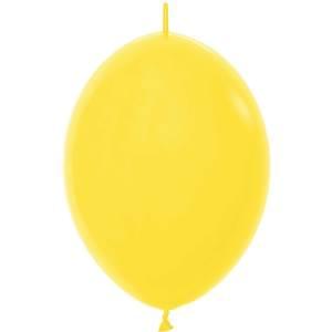 6" FASHION YELLOW LINK-O-LOON - 50 CT