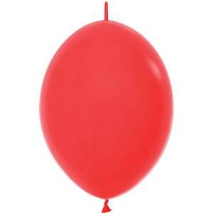 6" FASHION RED LINK-O-LOON - 50 CT