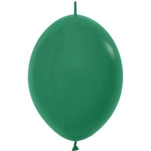 6" FASHION FOREST GREEN LINK-O-LOON - 50 CT
