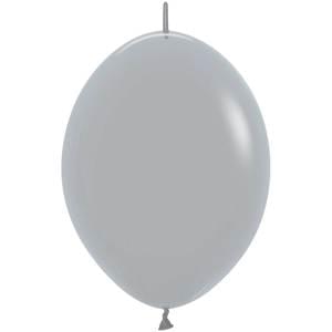 6" DELUXE GREY LINK-O-LOON - 50 CT