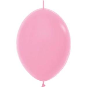 6" FASHION BUBBLE GUM PINK LINK-O-LOON - 50 CT
