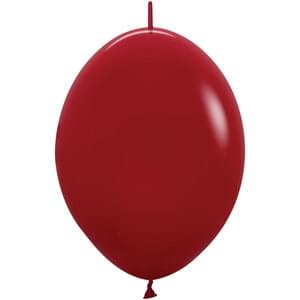 6" DELUXE IMPERIAL RED LINK-O-LOON - 50 CT
