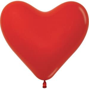 11" FASHION RED HEART - 50 CT