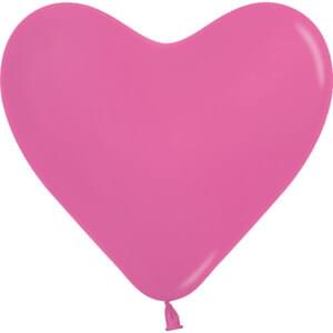 11" DELUXE FUCHSIA HEART - 50 CT