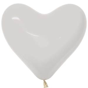 11" CRYSTAL CLEAR HEART - 50 CT