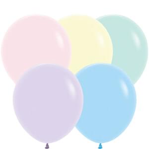 18" PASTEL MATTE ASSORTED-PINK - 6 CT