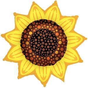 42" SUNFLOWER SHAPE