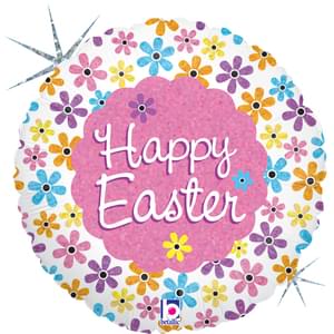 18" EASTER SPRING PETALS HOLOGRAPHIC