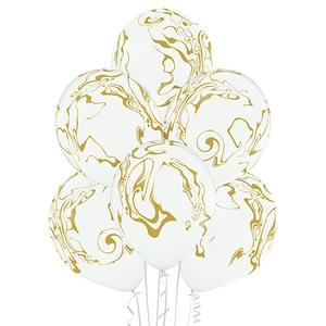 12" BELBAL MARBLE GOLD INK WHITE