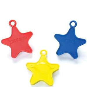 RED, YELLOW, BLUE STARS BALLOON WEIGHT 80 GRAM
