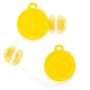 YELLOW SMILE FACE W/6FT PREMIUM RIBBON WEIGHT 8 GRAM