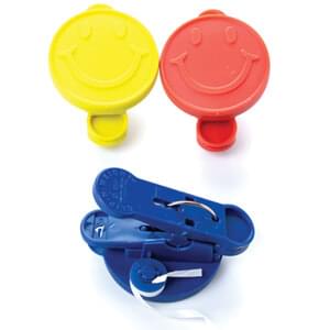 CLIP-N-HEAVYWEIGHT SMILE FACES PRIMARY COLORS BALLOON WEIGHT 80 GRAM