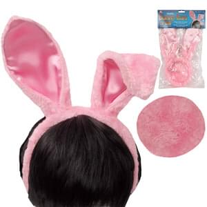 PINK BUNNY EARS TAIL
