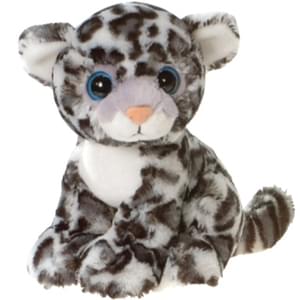 9" BIG EYE SITTING SNOW LEOPARD 