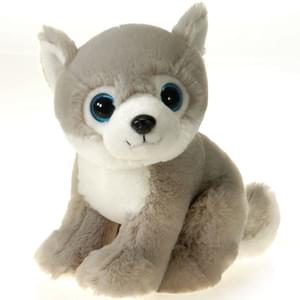 9" BIG EYE SITTING WOLF 