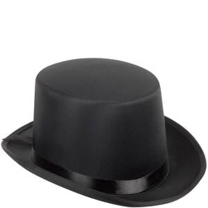 BLACK SATIN TOP HAT