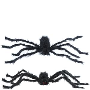 50" BLACK FURRY SPIDER