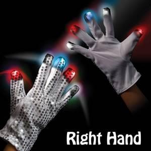 RED/WHITE/BLUE LED SEQUIN GLOVE (1 GLOVE)