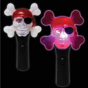8" LIGHT UP PIRATE SPINNER WAND