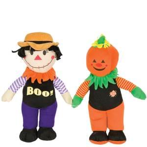 15.5" SCARECROW & PUMPKIN MEN PLUSH