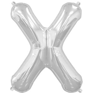 16" LETTER X SILVER