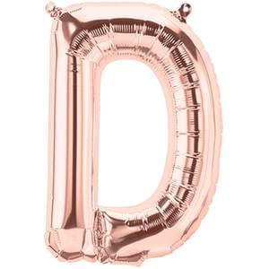 16" LETTER D ROSE GOLD