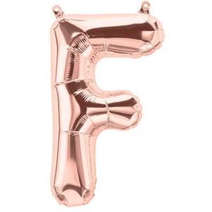 16" LETTER F ROSE GOLD