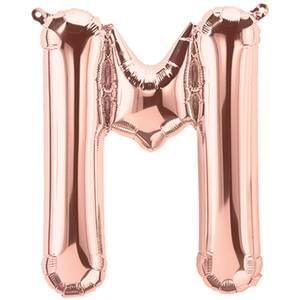 16" LETTER M ROSE GOLD