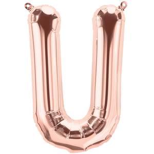 16" LETTER U ROSE GOLD