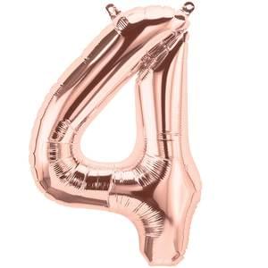 16" NUMBER 4 ROSE GOLD