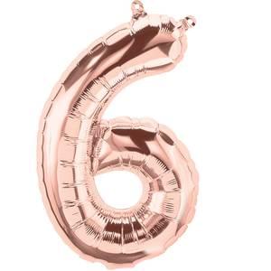 16" NUMBER 6 ROSE GOLD