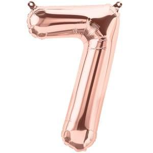 16" NUMBER 7 ROSE GOLD