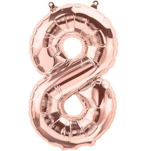 16" NUMBER 8 ROSE GOLD