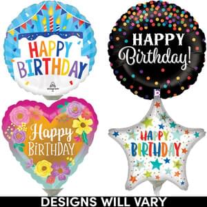 9" BIRTHDAY AIR-INFLATED ASST