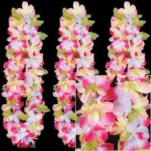 MULTI-COLOR PLUMERIA FLOWER LEI 3 PACK