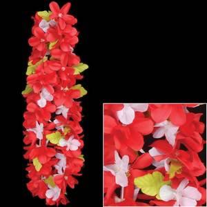 RED PLUMERIA FLOWER LEI