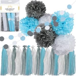 BLUE, GRAY & WHITE GARLAND KIT