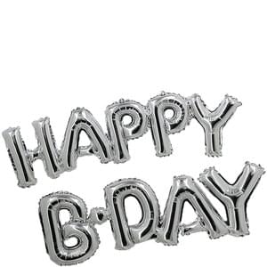 HAPPY BIRTHDAY SILVER BLOCK PHRASE