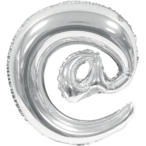 16" SYMBOL @ AT SIGN SILVER
