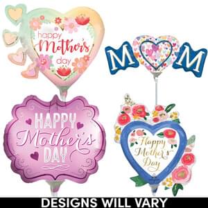 14" MOTHER'S DAY SHAPES AIR-INFLATED ASST