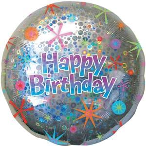 32" BIRTHDAY CELEBRATION HOLOGRAPHIC CIRCLES