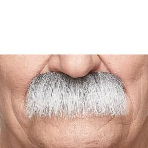 GRANDPA'S FAKE MUSTACHE GRAY & WHITE