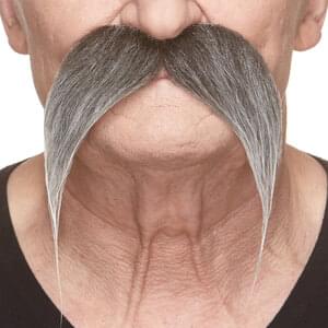 KUNG-FU MASTER FAKE MUSTACHE SALT & PEPPER