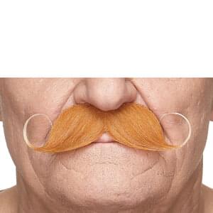 GENTLEMAN FAKE MUSTACHE DARK BLOND & WHITE