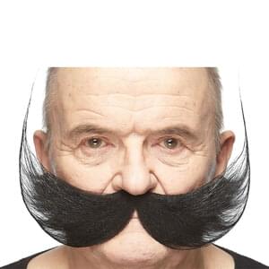 FISHERMAN'S FAKE MUSTACHE BLACK