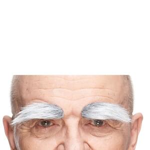 FAKE BUSHY EYEBROWS GRAY & WHITE