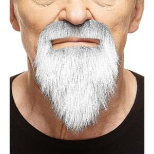 DUCKTAIL FAKE BEARD GRAY & WHITE